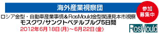 海外産業視察団　ロシア金型・自動車産業事情＆RosMould金型関連見本市視察モスクワ/サンクトペテルブルグ5日間　2012年6月18日(月)～6月22日(金)　参加募集中